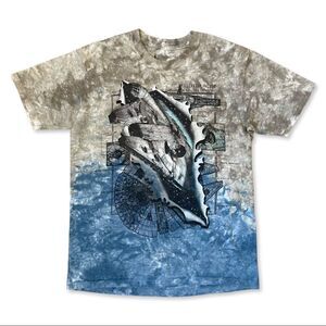 Disney Parks Exclusive Star Wars Millennium Falcon Graphic Tye Die T-Shirt S